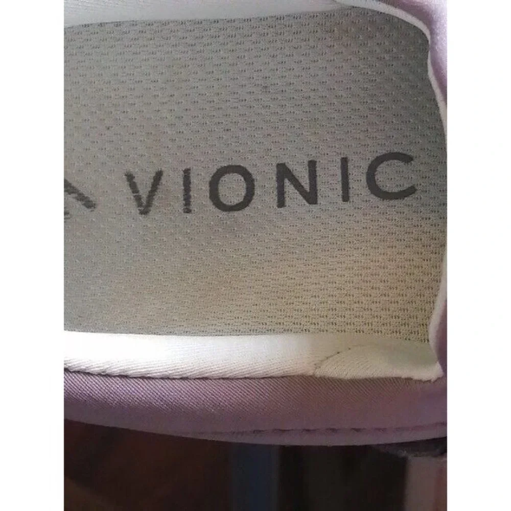 Vionic Shoes Womens Sneakers Dash Gray Hook Loop Strap Walking Round Toe 6.5